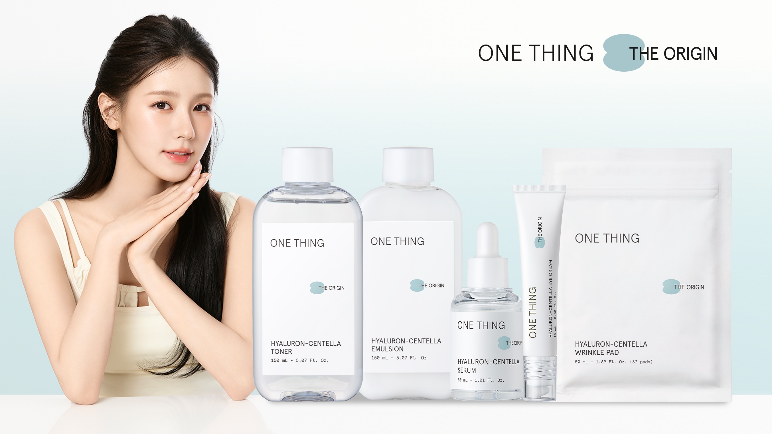 원씽(ONE THING), 이마트와 협업한 '디오리진 히알루론 병풀 라인' 출시_모델컷.jpg