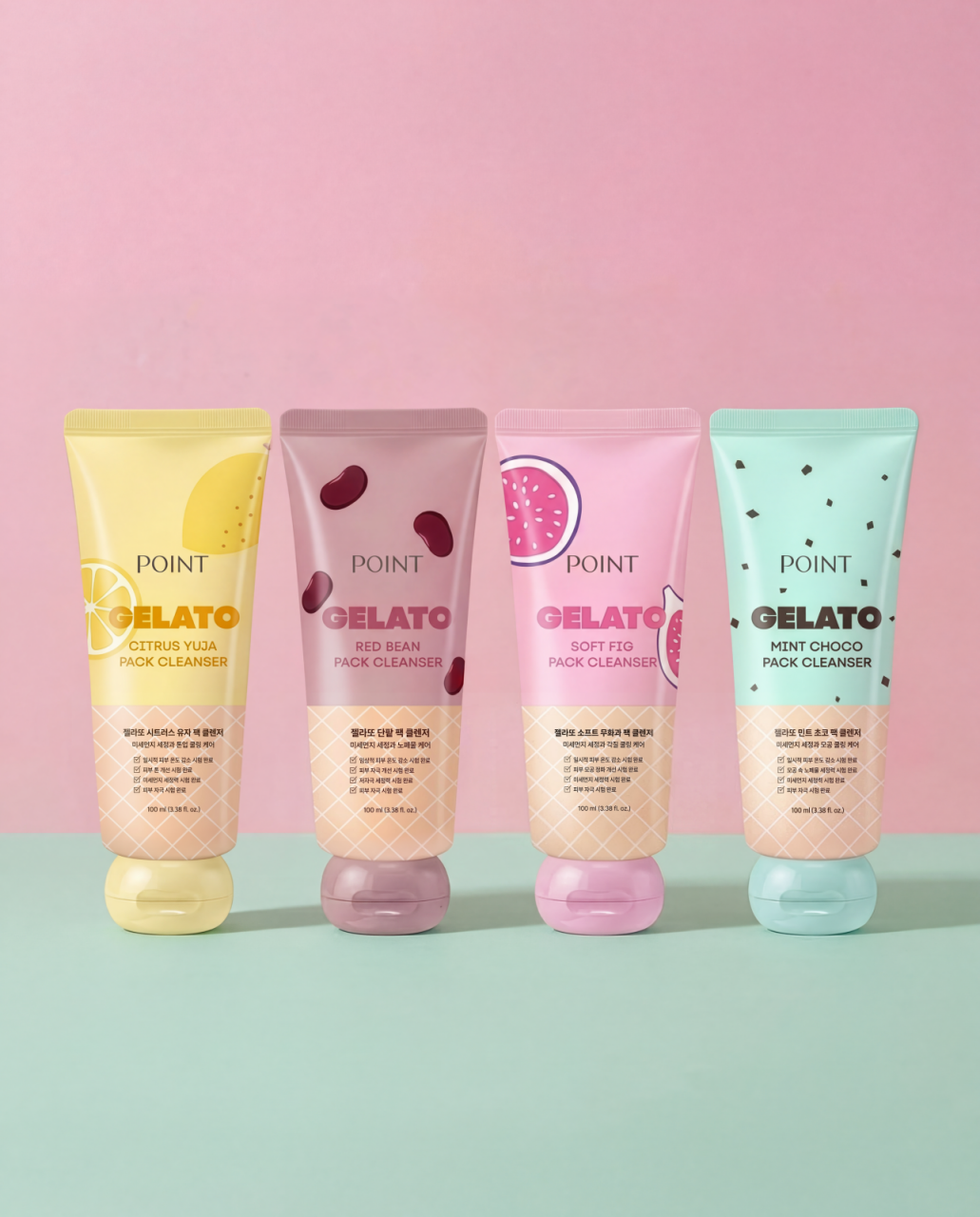 포인트 젤라또 팩 클렌저 4종_연출컷(3).png